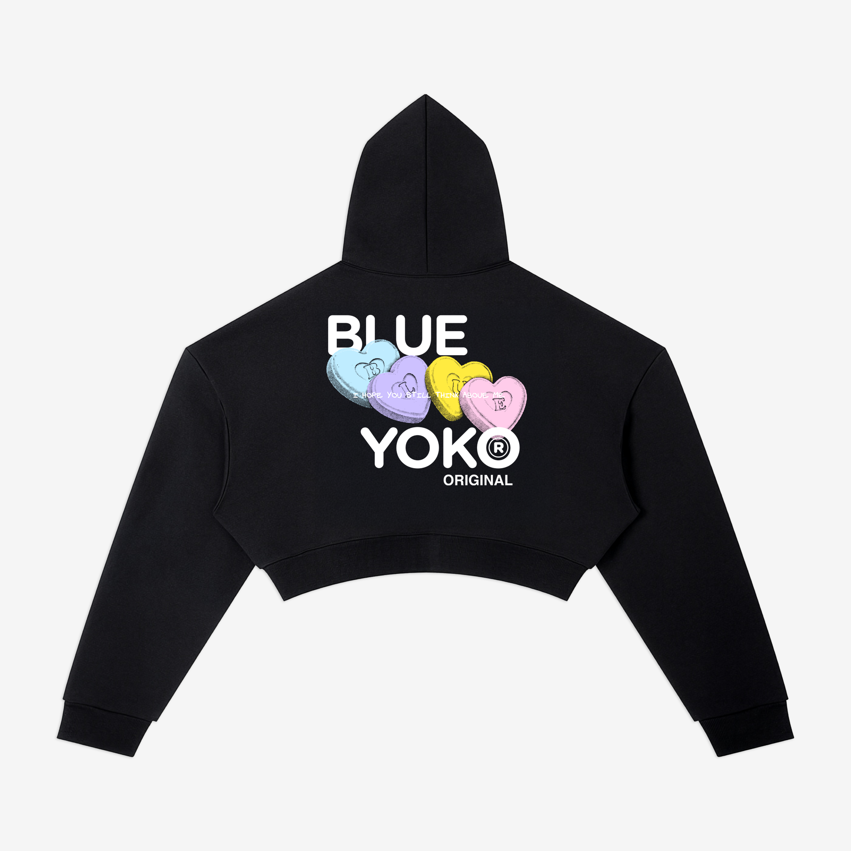 CANDY HEARTS II CROPPED HOODIE