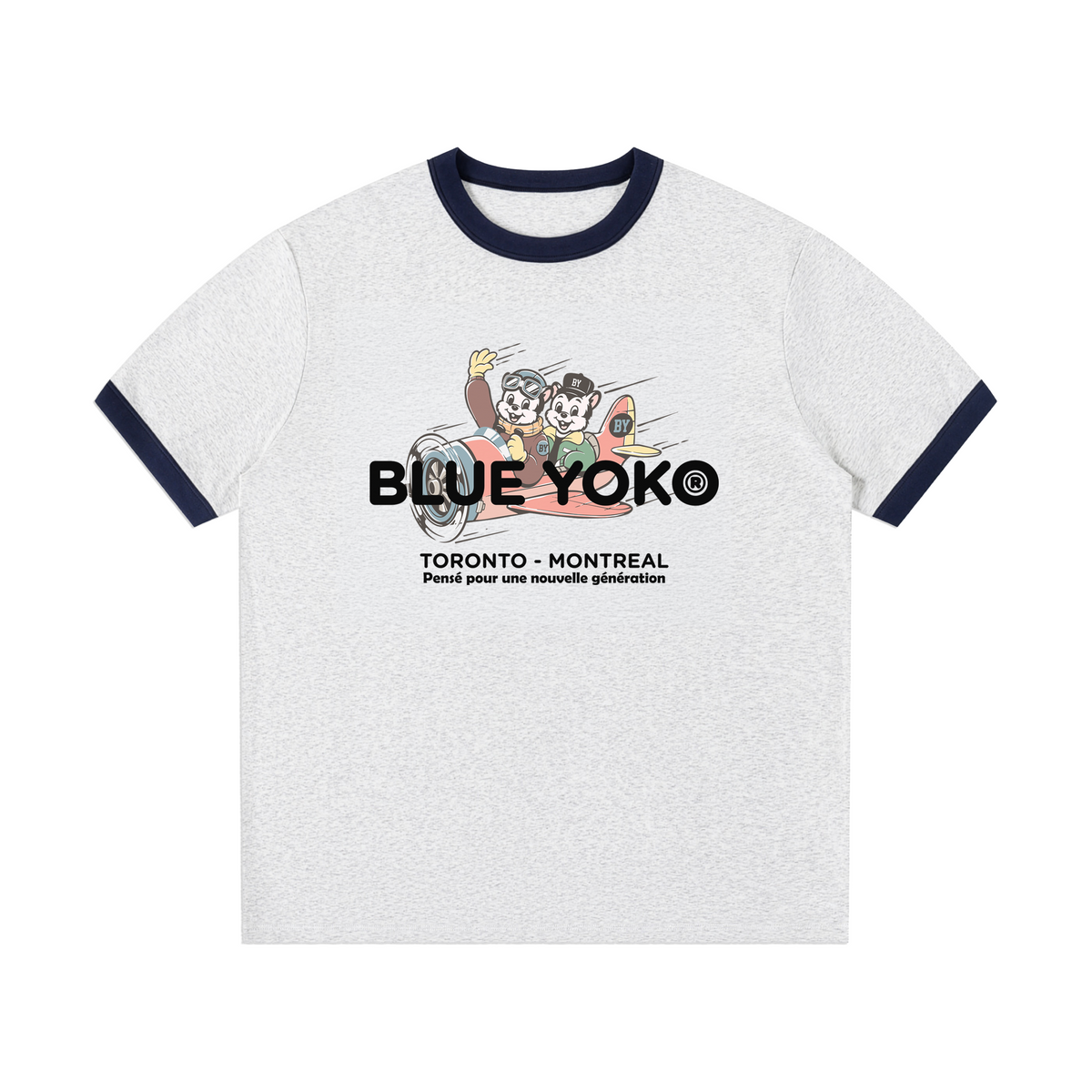 RETRO PLANE - HEATHER GREY