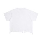 RISING SUN DISTRESSED BOXY TEE - WHITE
