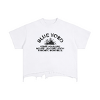 RISING SUN DISTRESSED BOXY TEE - WHITE