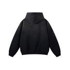 FADED WASH WORLDWIDE HOODIE - BLACK