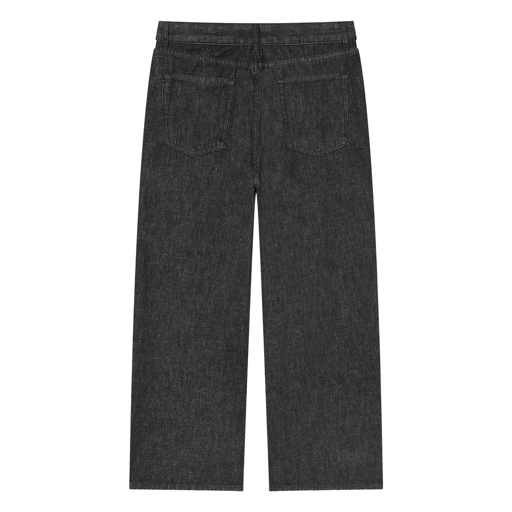 UNISEX STRAIGHT LEG JEANS - BLACK