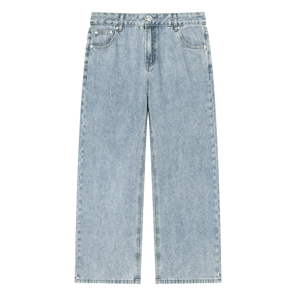 UNISEX STRAIGHT LEG JEANS - BLUE