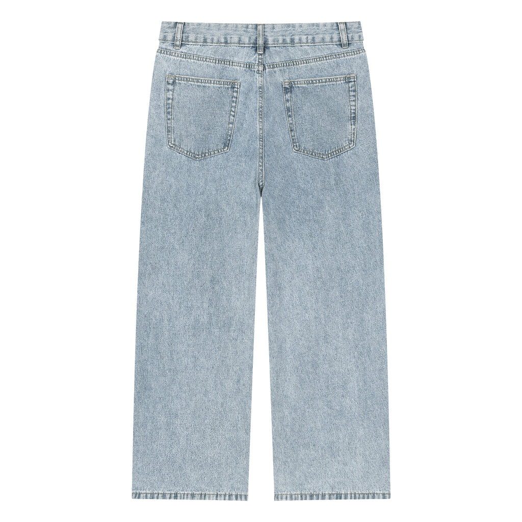 UNISEX STRAIGHT LEG JEANS - BLUE
