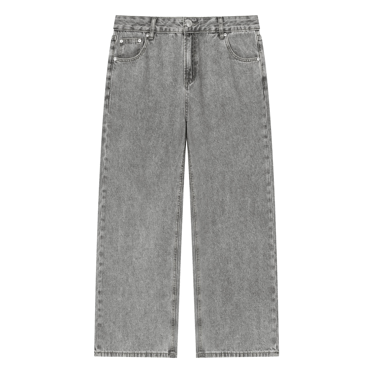 UNISEX STRAIGHT LEG JEANS - GREY