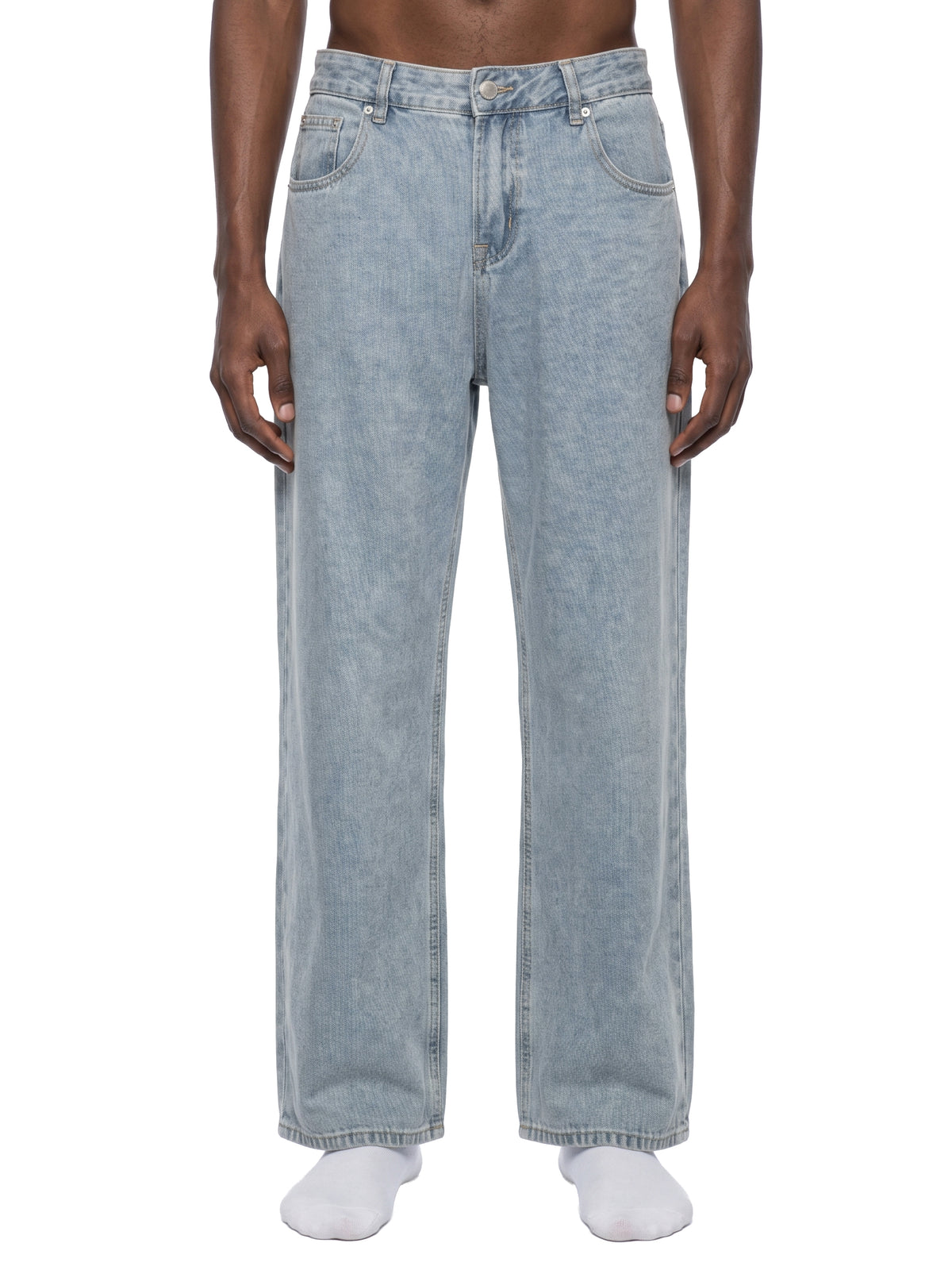 UNISEX STRAIGHT LEG JEANS - BLUE