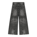 WOMEN WIDE LEG JEANS - BLACK