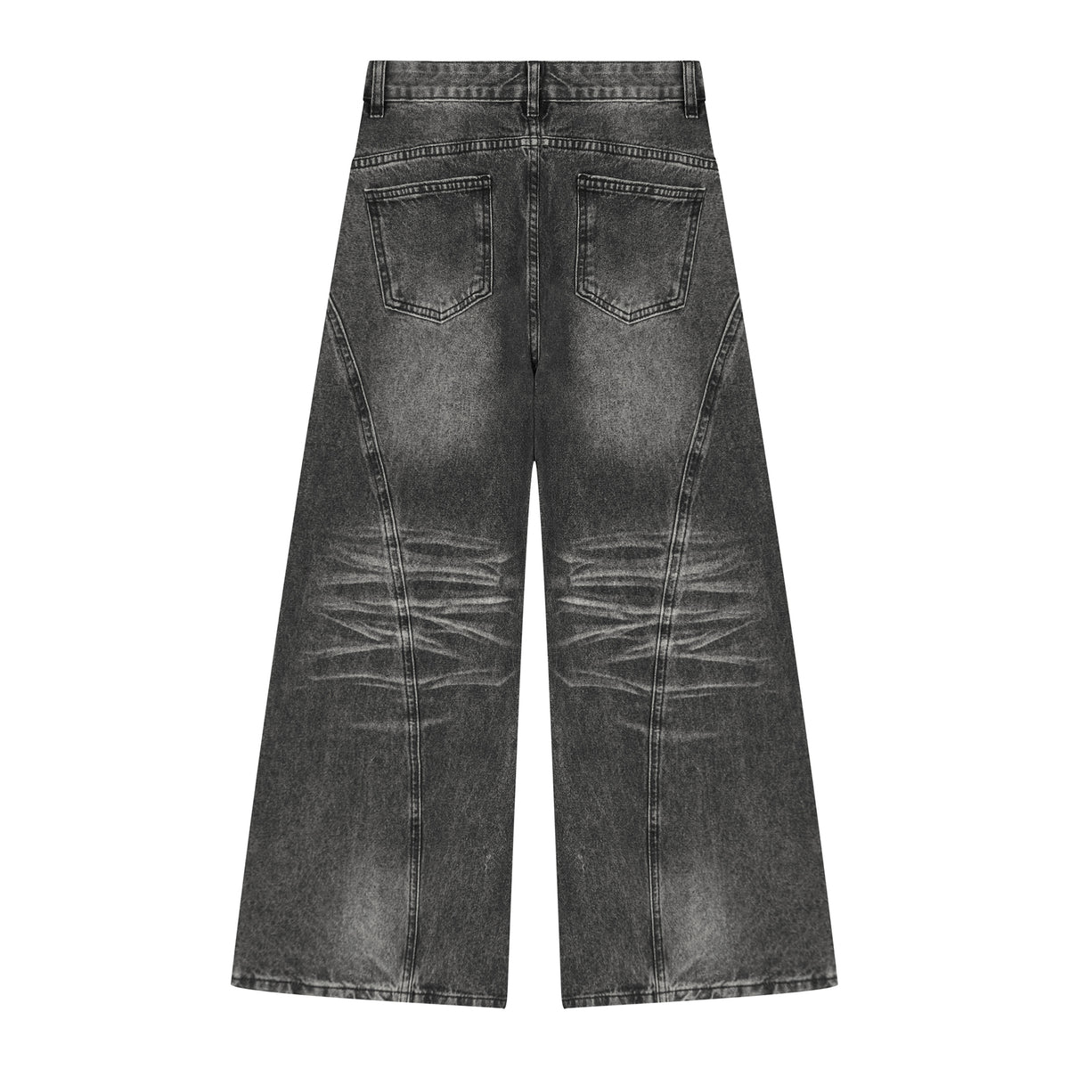 WOMEN WIDE LEG JEANS - BLACK