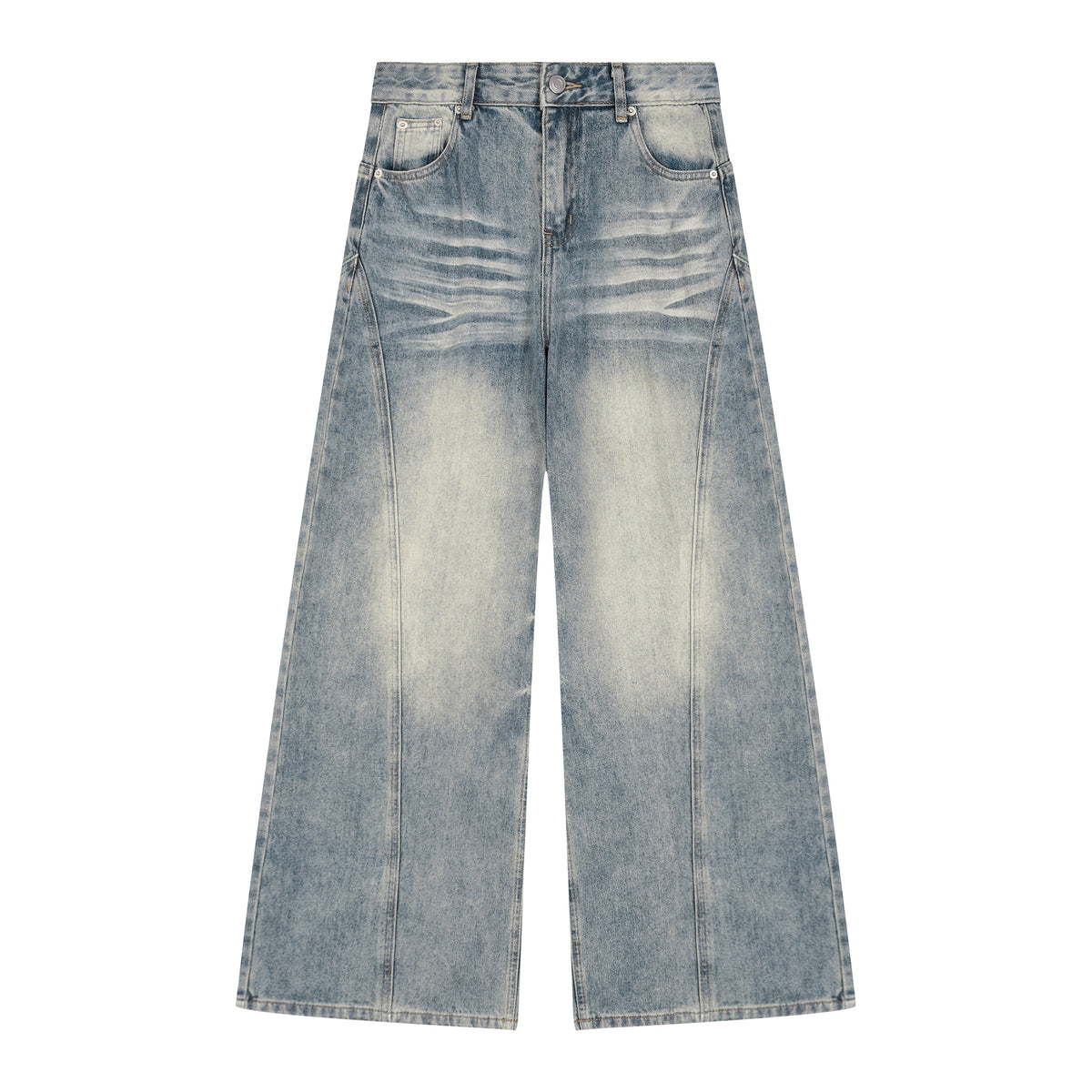 WOMEN WIDE LEG JEANS - BLUE