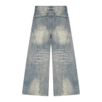 WOMEN WIDE LEG JEANS - BLUE