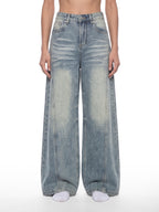 WOMEN WIDE LEG JEANS - BLUE