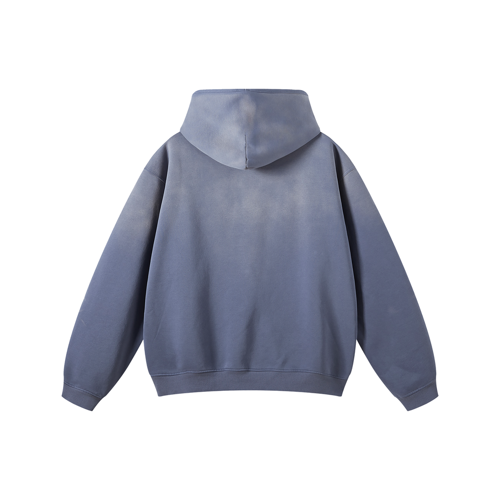 FADED WASH WORLDWIDE HOODIE - BLUE