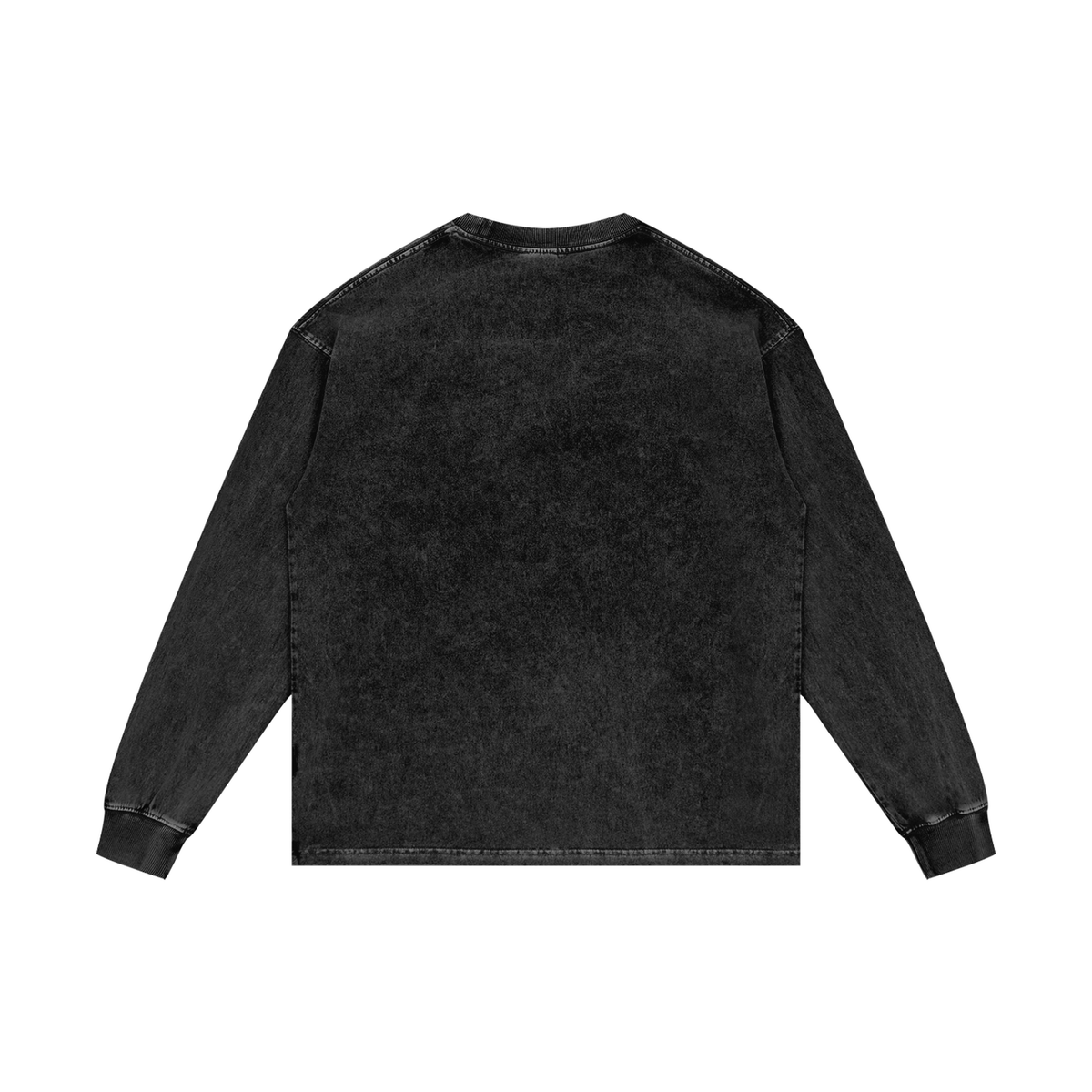 BLUE YOKO ACID WASH LONGSLEEVE - BLACK