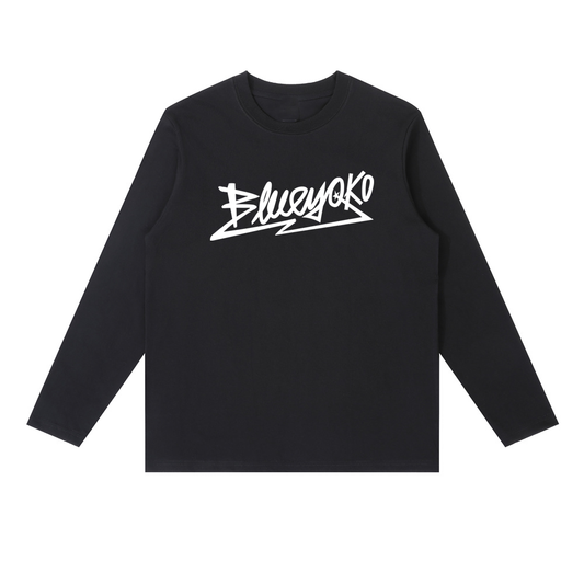 Blue Yoko logo longsleeve