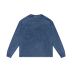 BLUE YOKO ACID WASH LONGSLEEVE - BLUE