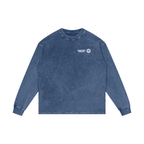 BLUE YOKO ACID WASH LONGSLEEVE - BLUE