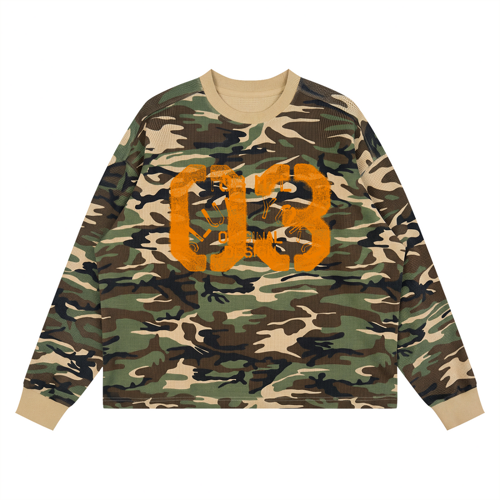03 WAFFLE KNIT LONGSLEEVE - LIGHT CAMEO