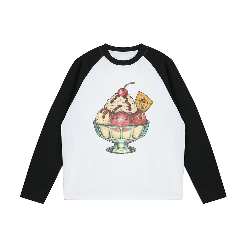 SUNDAE RAGLAN LONGSLEEVE - BLACK